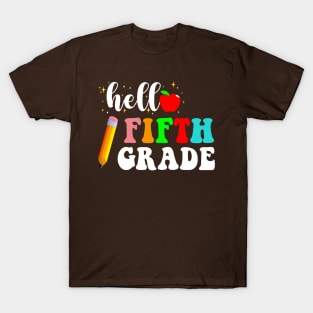 Team 5th Grade Hello Fifth Grade Crew Squad Teacher Kids T-Shirt T-Shirt